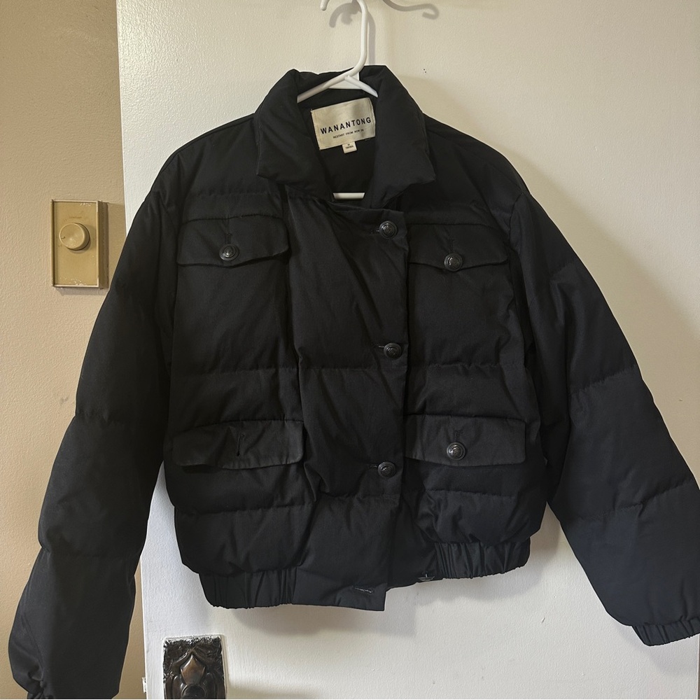 Black puffer jacket